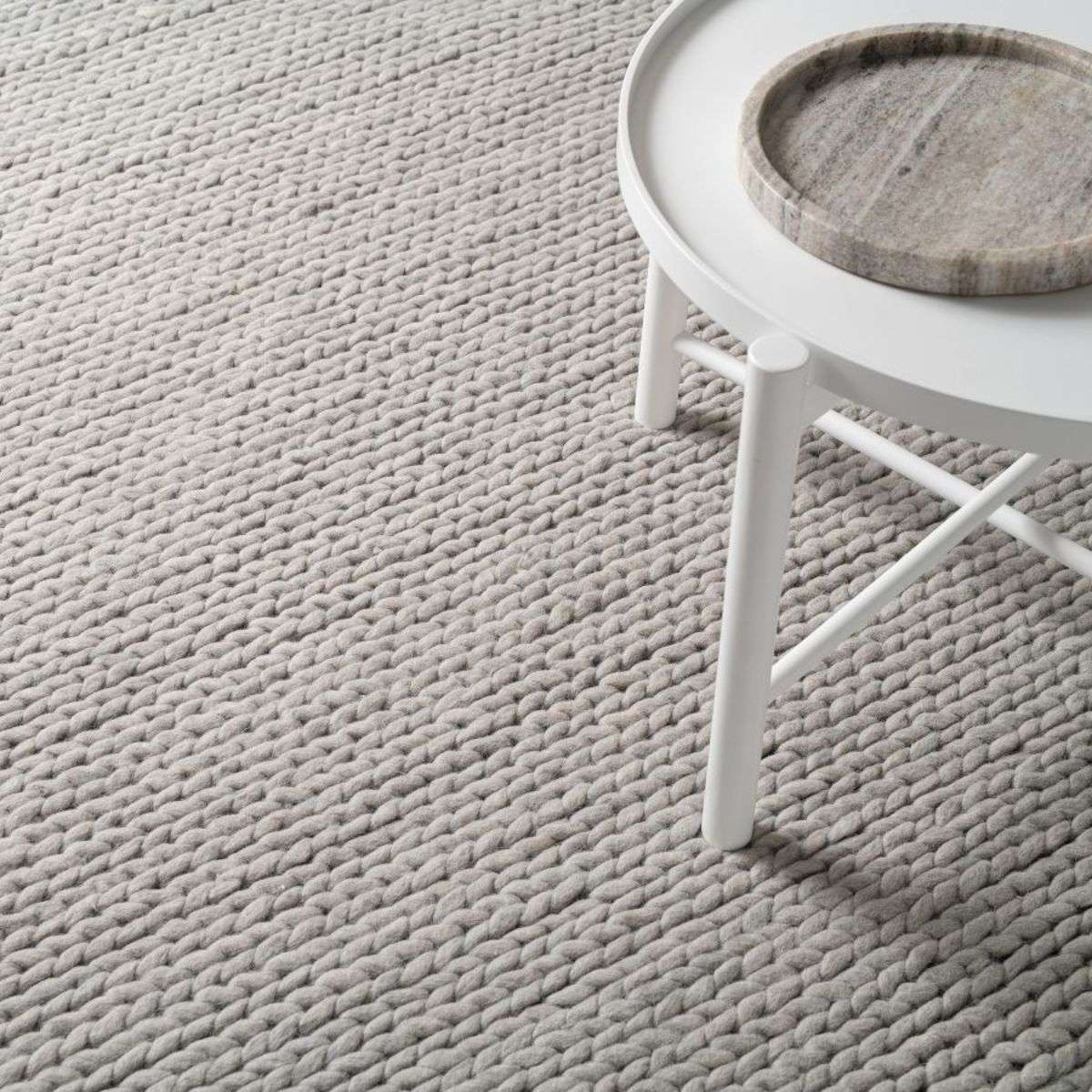 Charlotte Braided Wool Blend Rug - Large - Grey
