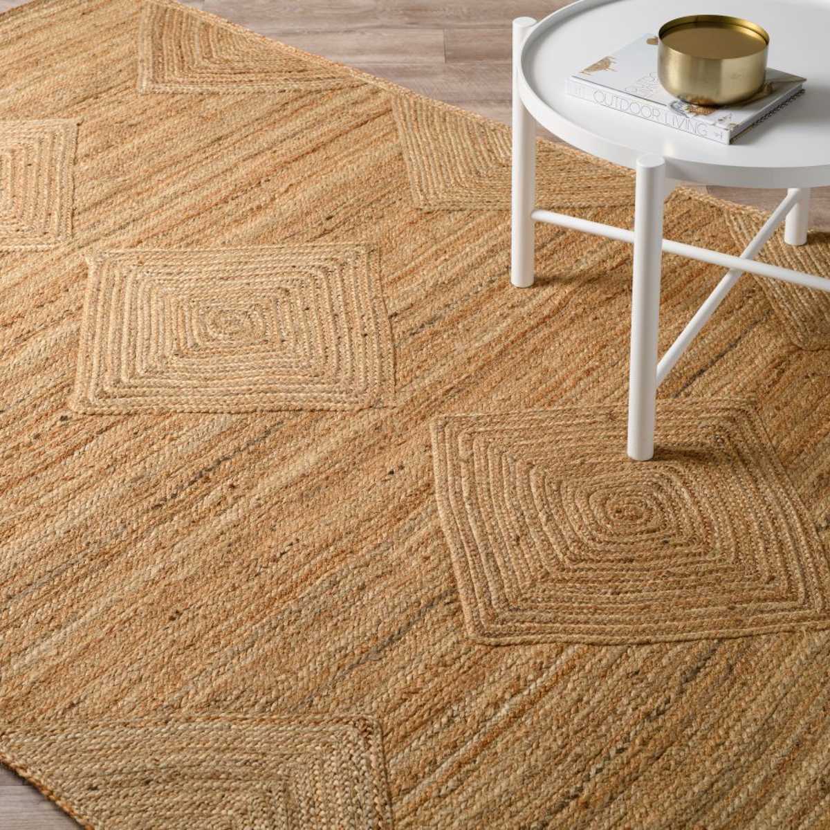 Mia Diamond Jute Rug - Large - Natural
