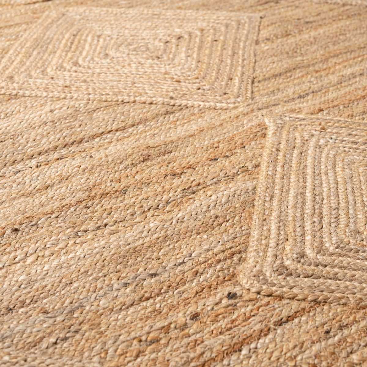 Mia Diamond Jute Rug - Large - Natural