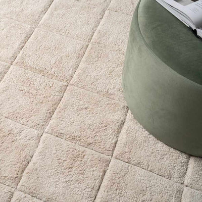 Rea Diamond Floor Rug - Large - Cream