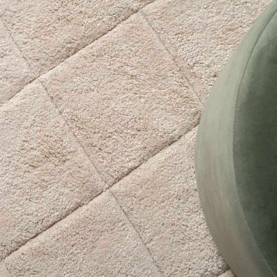 Rea Diamond Floor Rug - Large - Cream