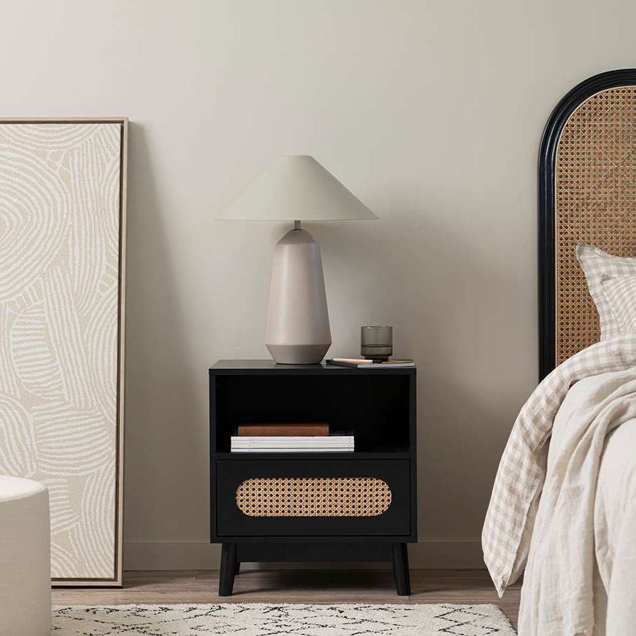 Claremont Bedside Table - Black