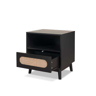 Claremont Bedside Table - Black