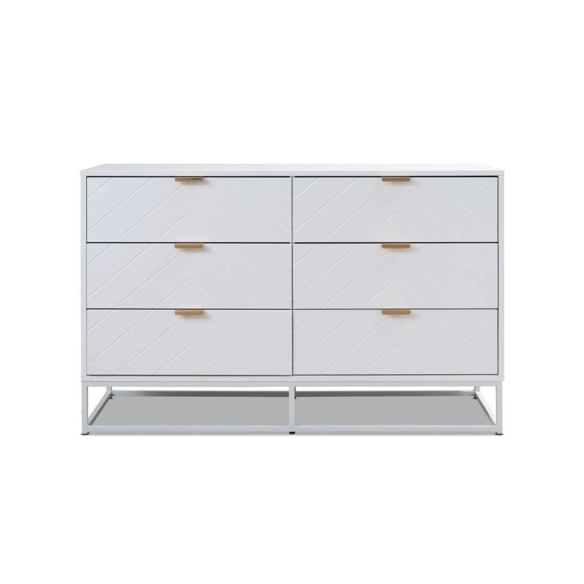 Inca Six Drawers - White