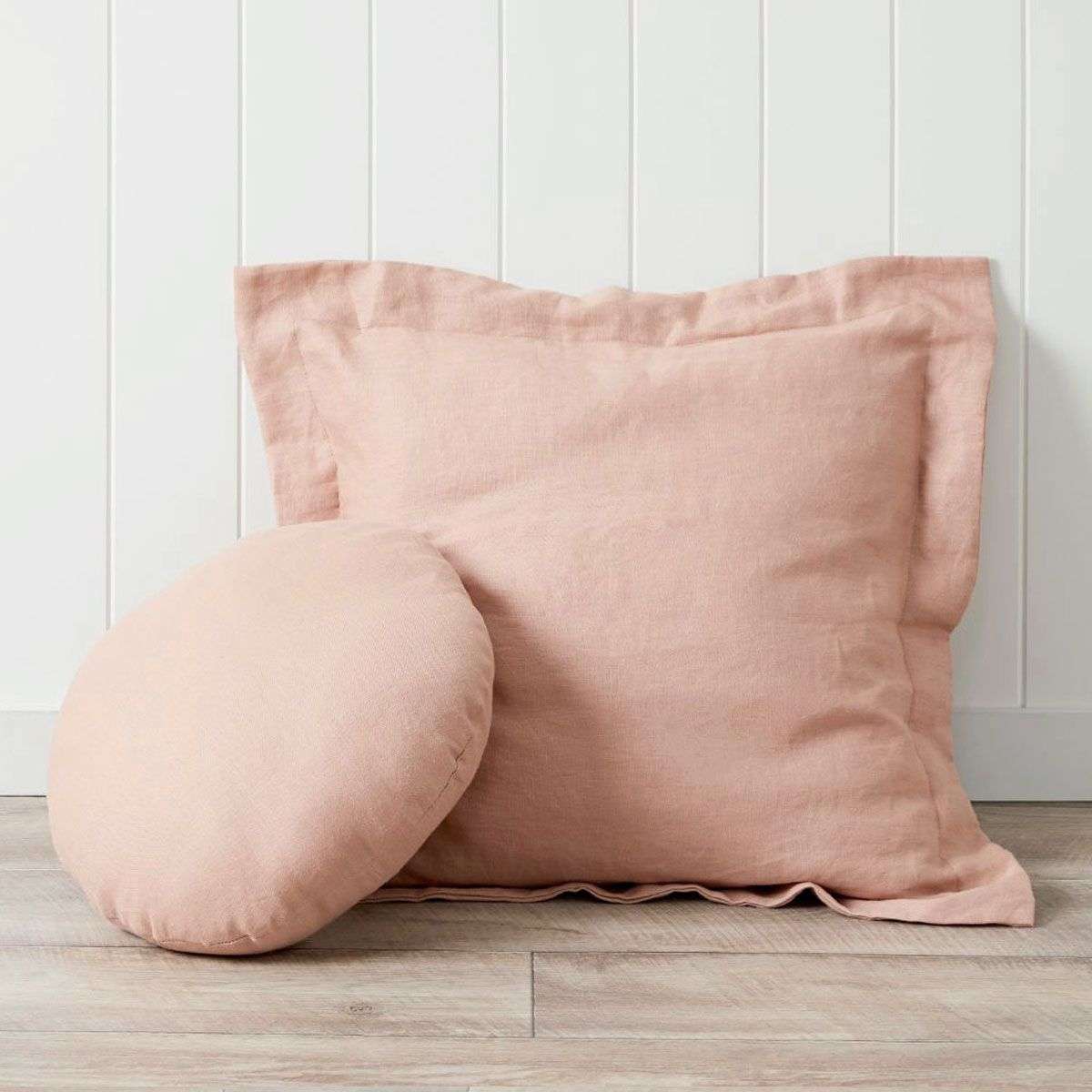 Mocka Linen Cushion - Coral Sand