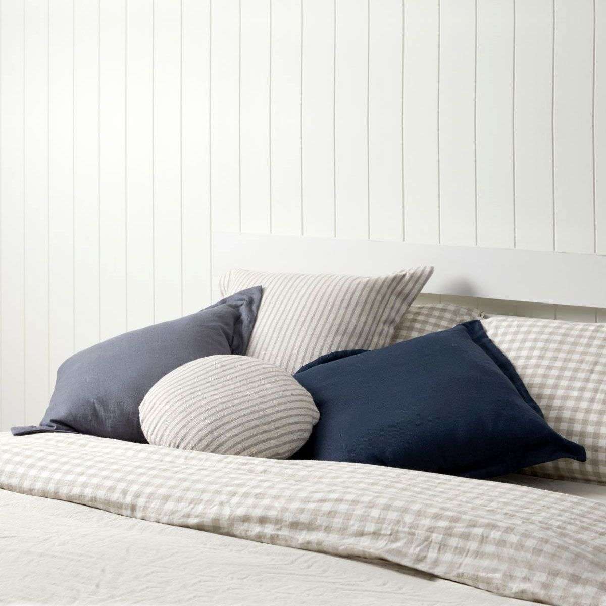 Mocka Linen Cushion - Navy Blue