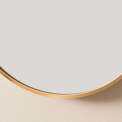 Rony Metal Pill Shaped Mirror - Gold