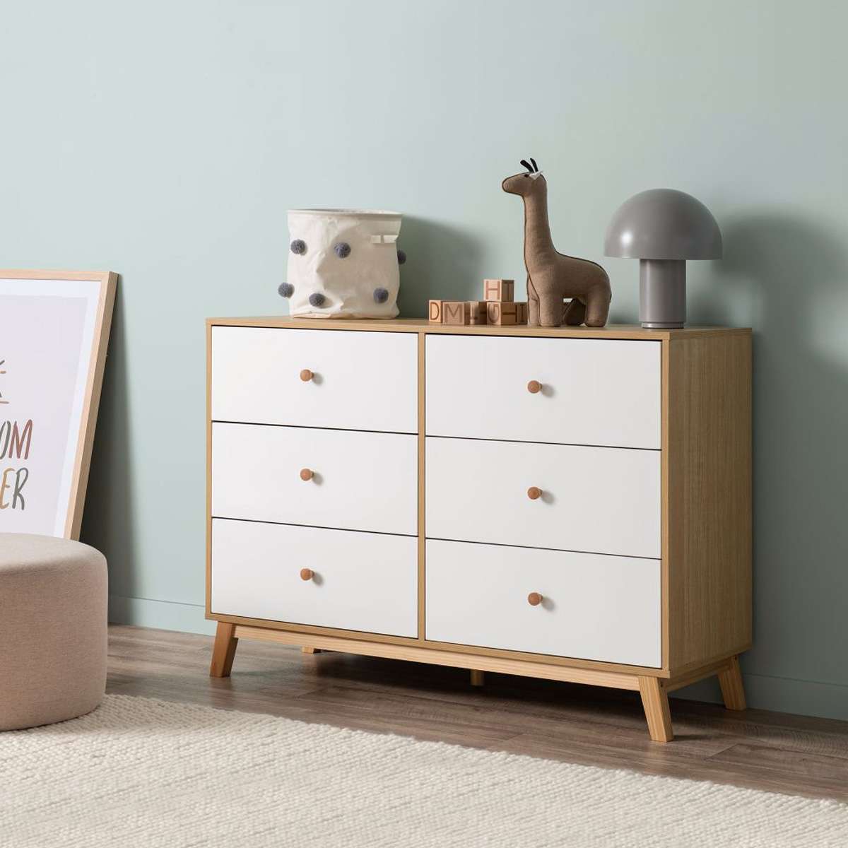Aspen White Seven Piece Nursery Furniture Set