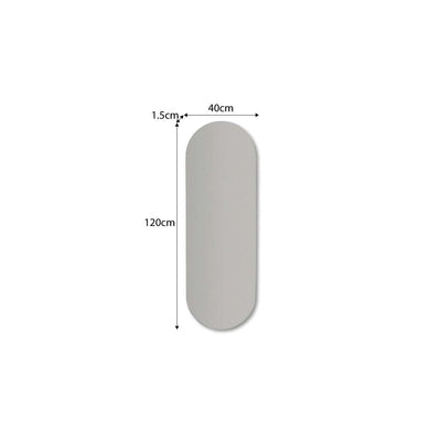Kalili Frameless Pill Shaped Mirror