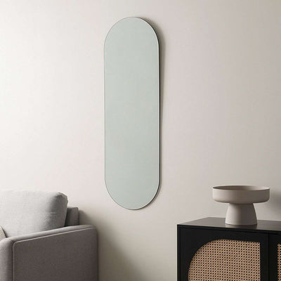 Kalili Frameless Pill Shaped Mirror