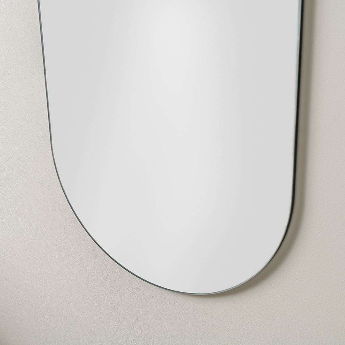 Kalili Frameless Pill Shaped Mirror