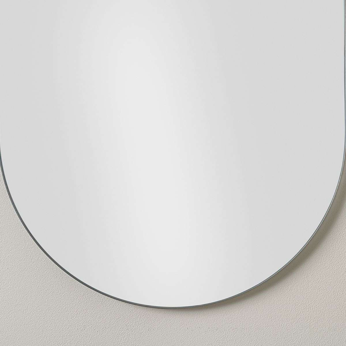 Kalili Frameless Pill Shaped Mirror