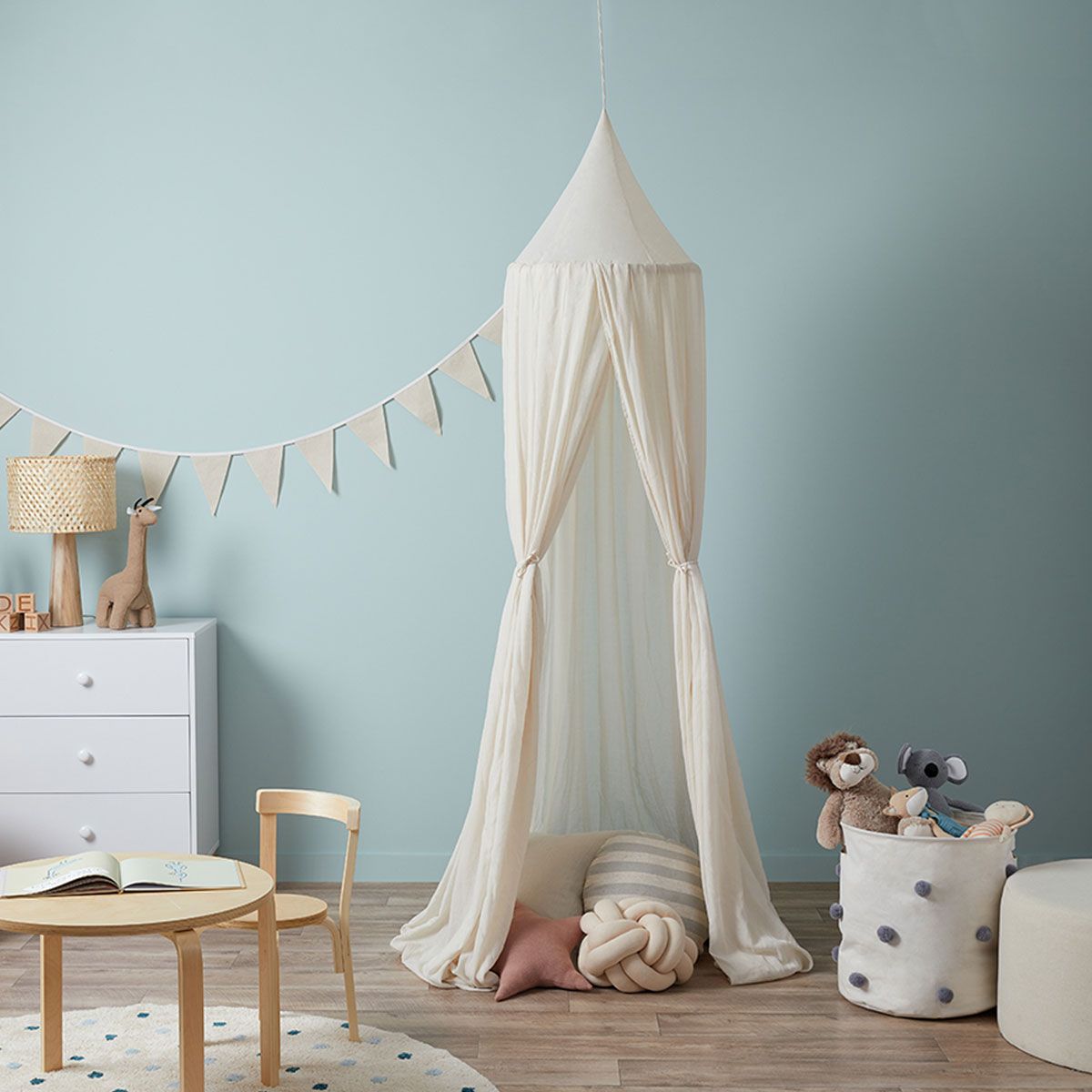 Mocka Linen Look Canopy - Oatmeal