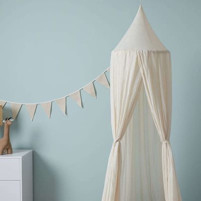 Mocka Linen Look Canopy - Oatmeal
