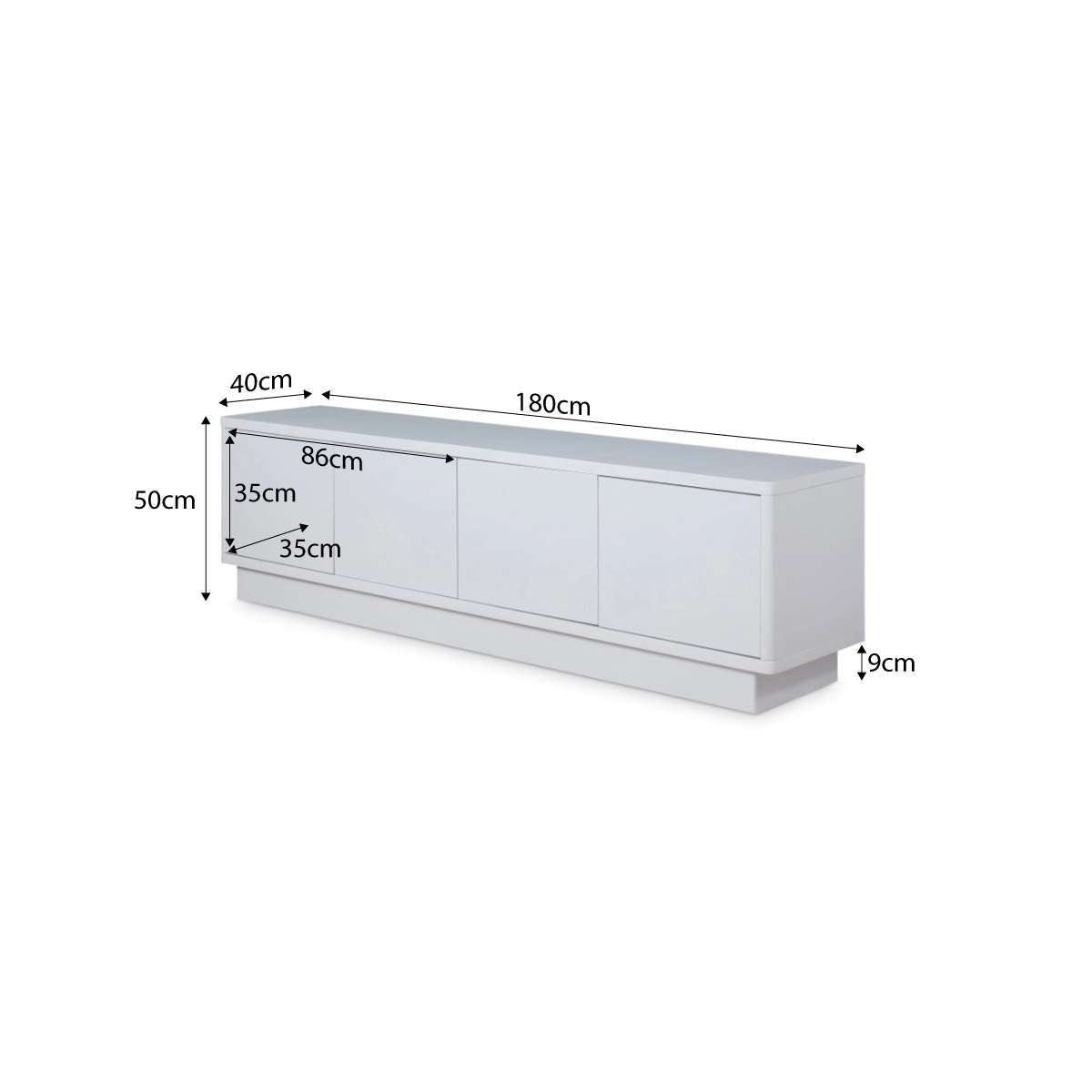 Oslo Entertainment Unit - White