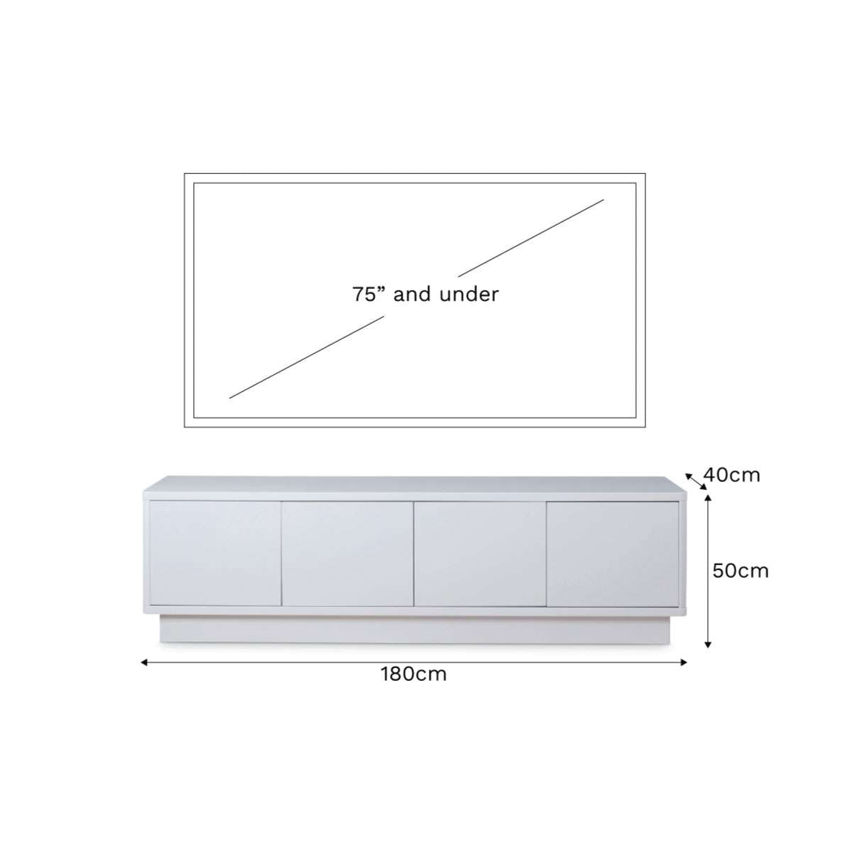 Oslo Entertainment Unit - White