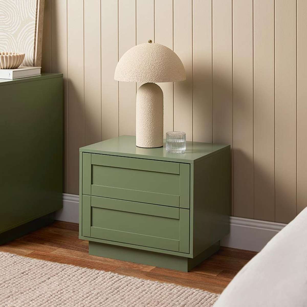 Eros Bedside Table - Sage Green