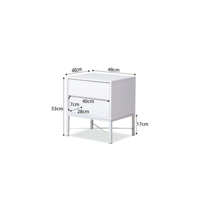 Nyla Bedside Table - White