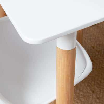 Contemporary 4 Seater Dining Table - White