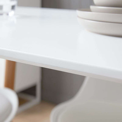 Contemporary 4 Seater Dining Table - White