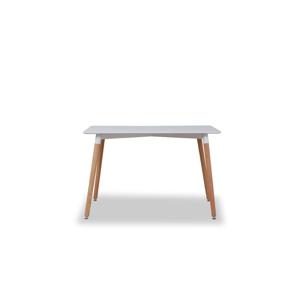 Contemporary 4 Seater Dining Table - White