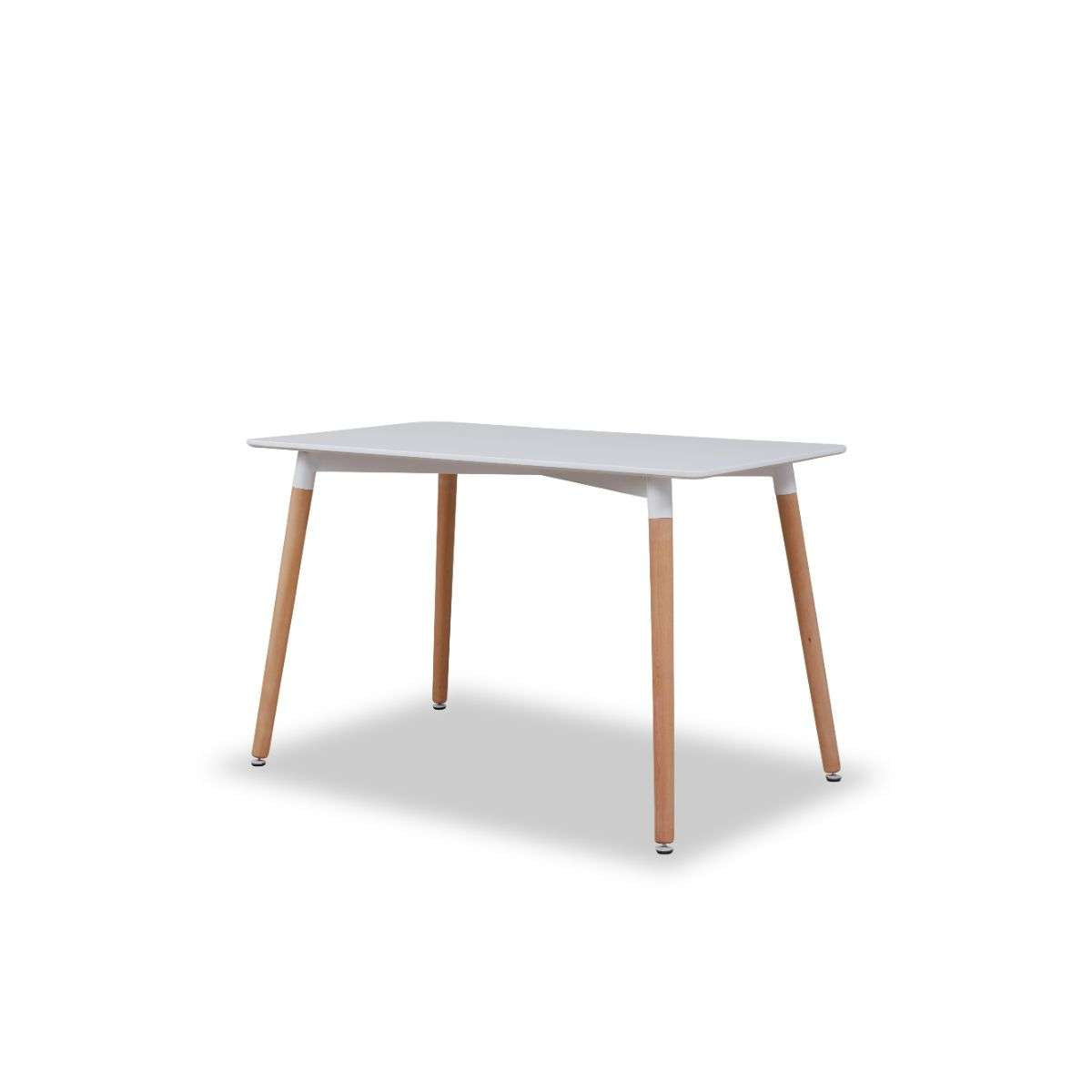 Contemporary 4 Seater Dining Table - White