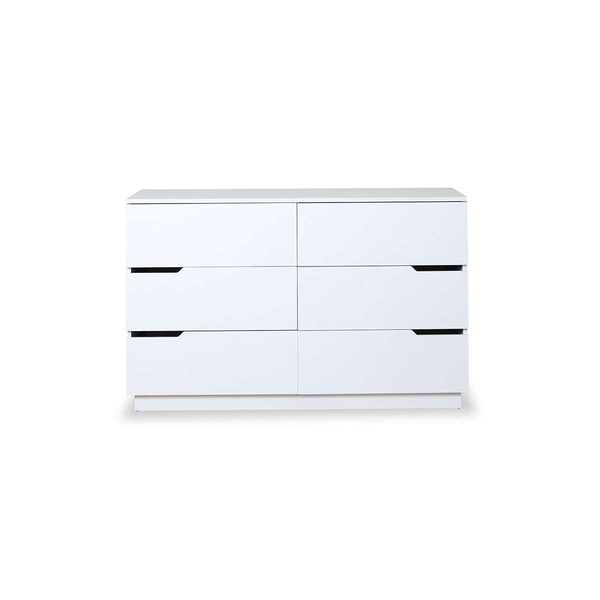 Zack Six Drawer - White