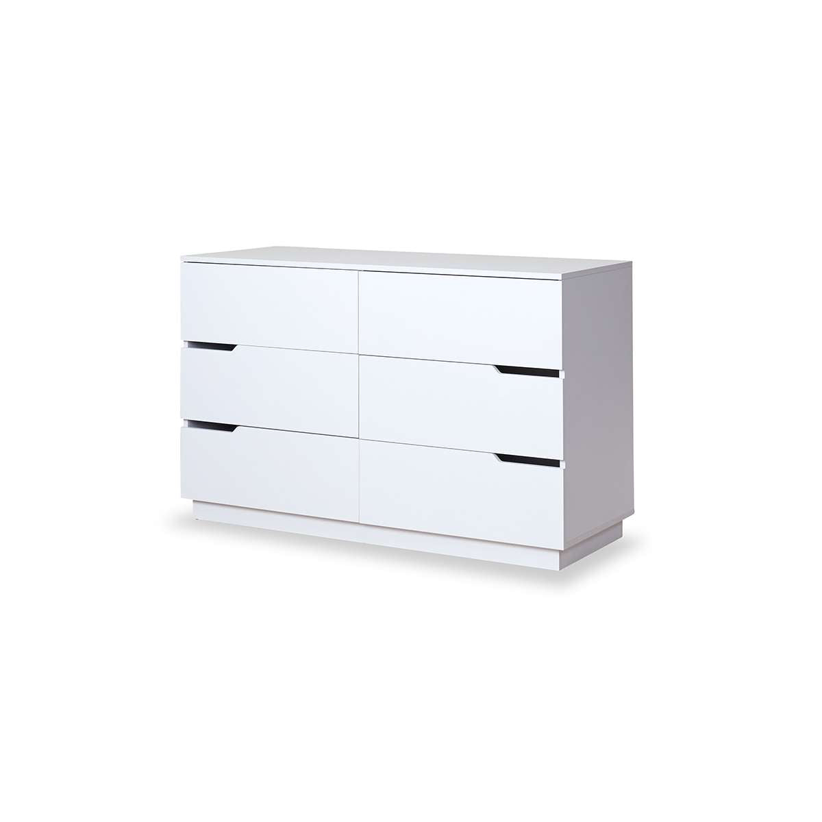 Zack Six Drawer - White