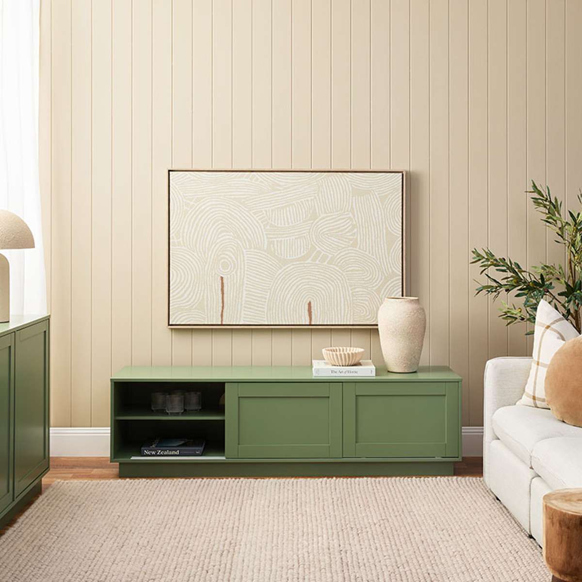 Eros Entertainment Unit - Sage Green