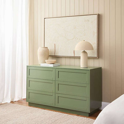 Eros Six Drawer - Sage Green