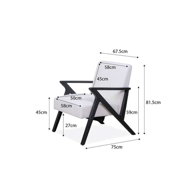 Hector Occasional Chair - Black/Natural