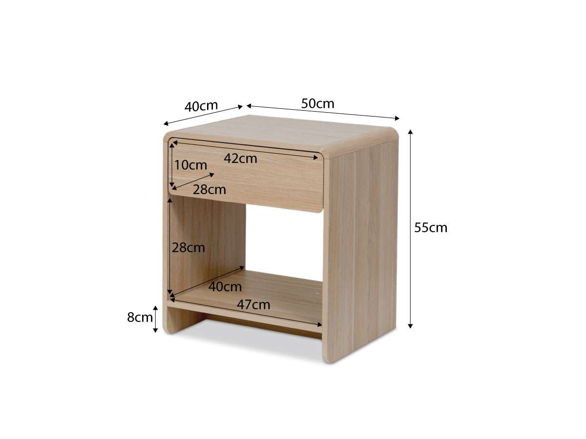 Owen Bedside Table - Natural Bundle