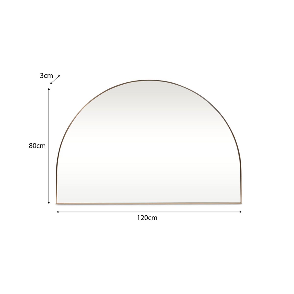 Anna Arch Mirror - Gold