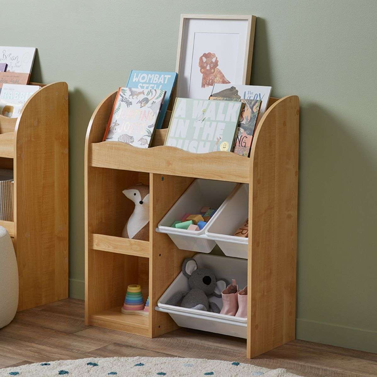 Theo Kids Bookshelf and Tub Organiser