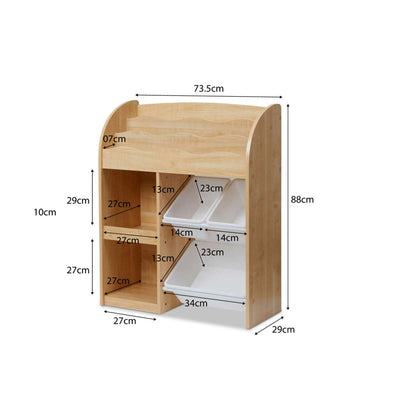 Theo Kids Bookshelf and Tub Organiser