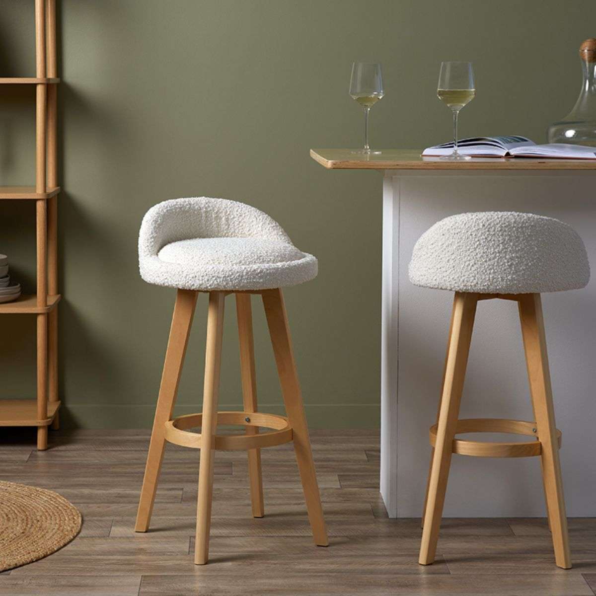 Jamie Bar Stool - Cream Set of Four Bundle