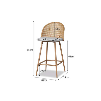 Avila Bar Stool - Natural