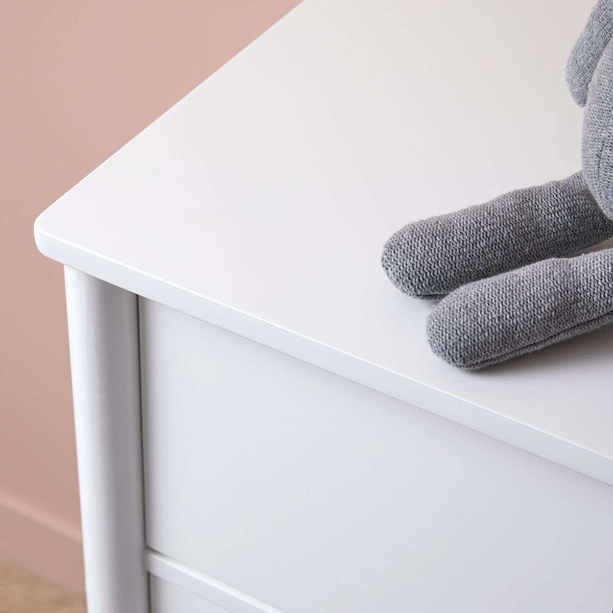 Maisie Scalloped Six Drawer - White