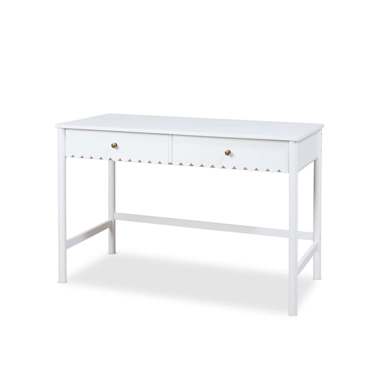 Maisie Scalloped Desk - White