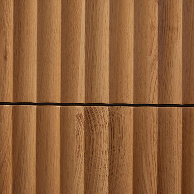 Nyla Bedside Table - White/Natural