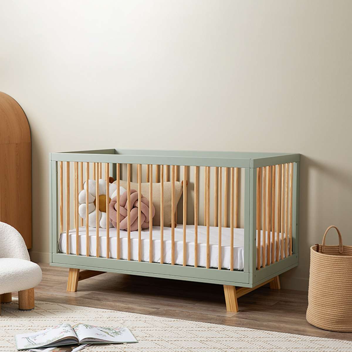Aspen Sage/Natural 3-in-1 Cot Conversion Bundle