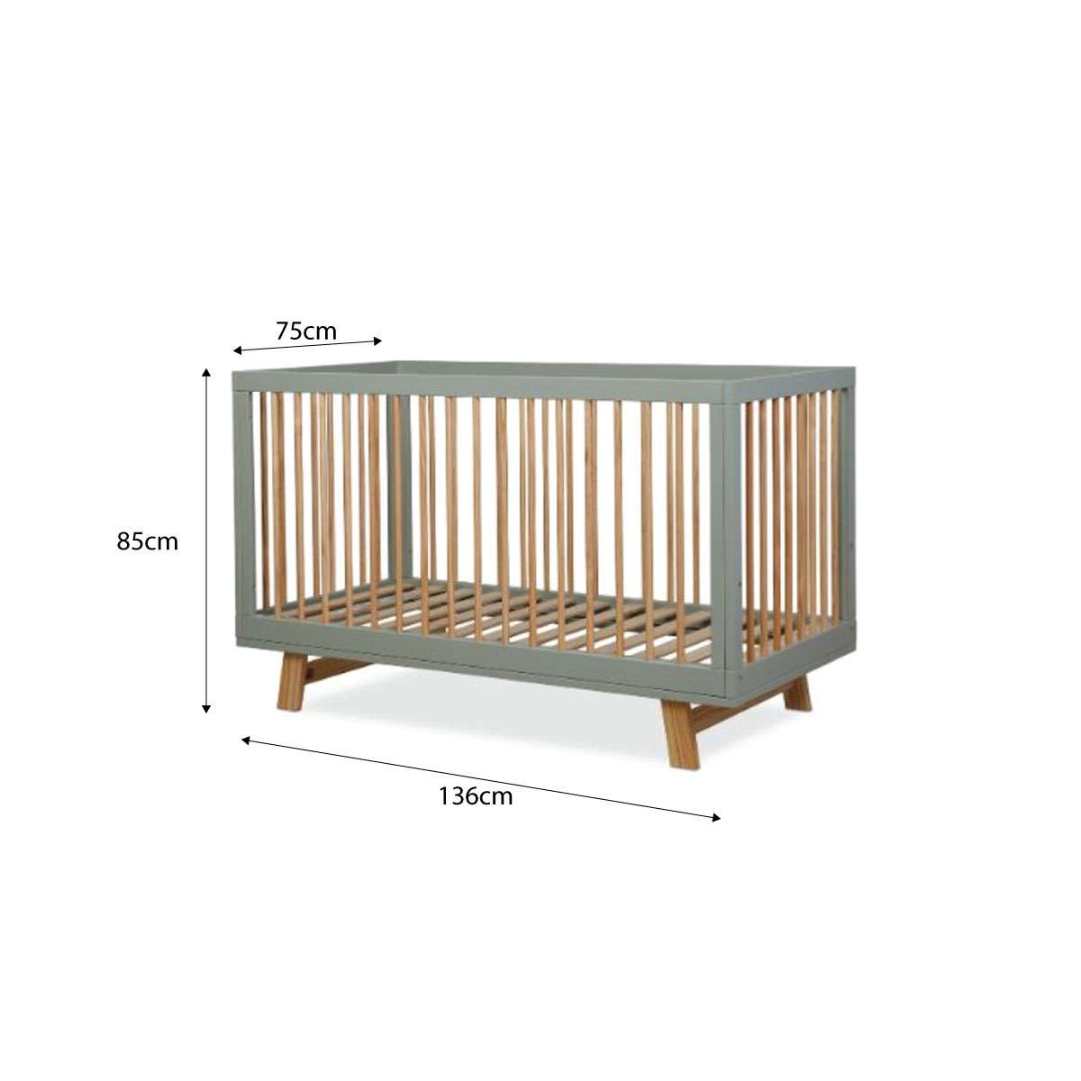 Aspen Sage/Natural 3-in-1 Cot Conversion Bundle
