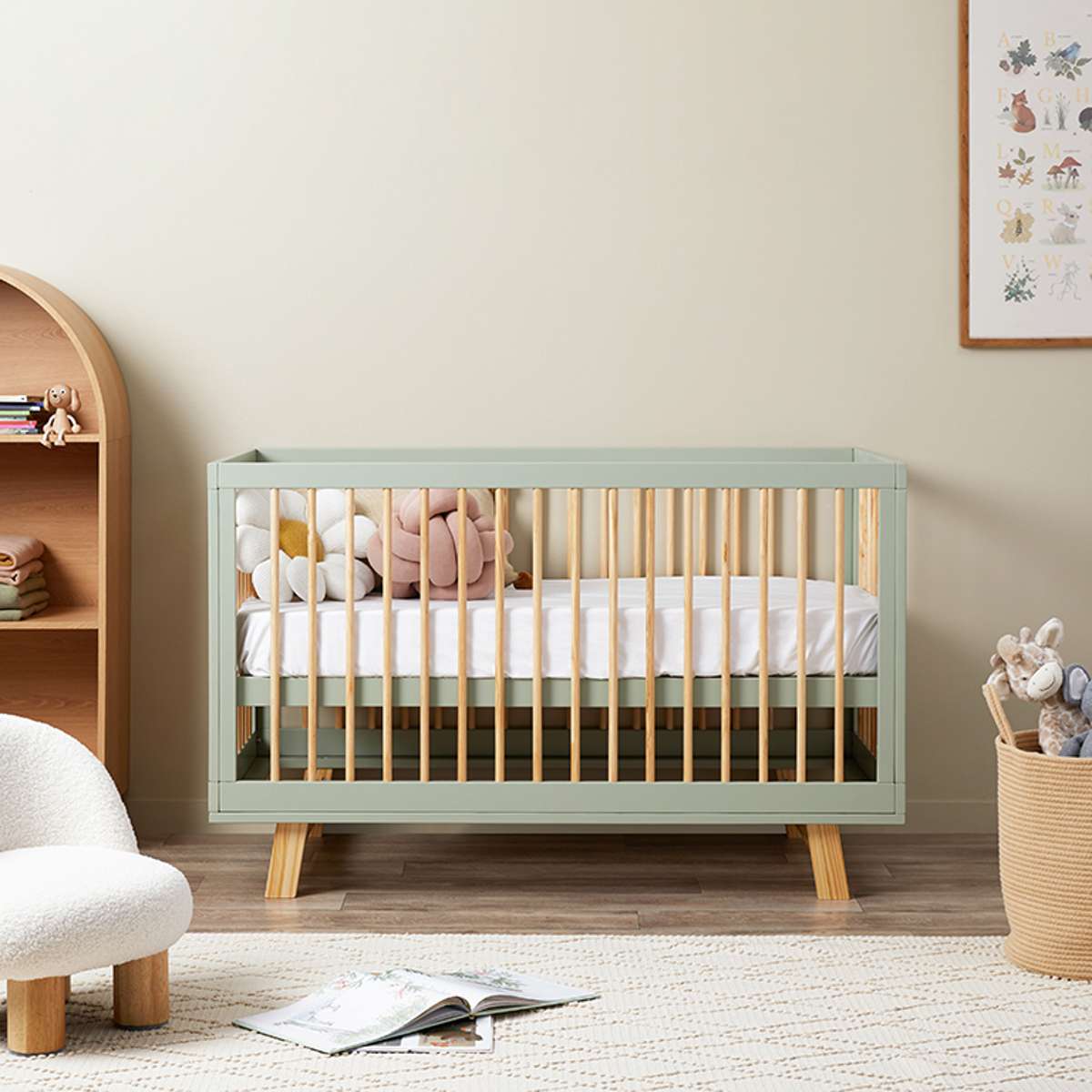 Aspen Sage/Natural 3-in-1 Cot Conversion Bundle