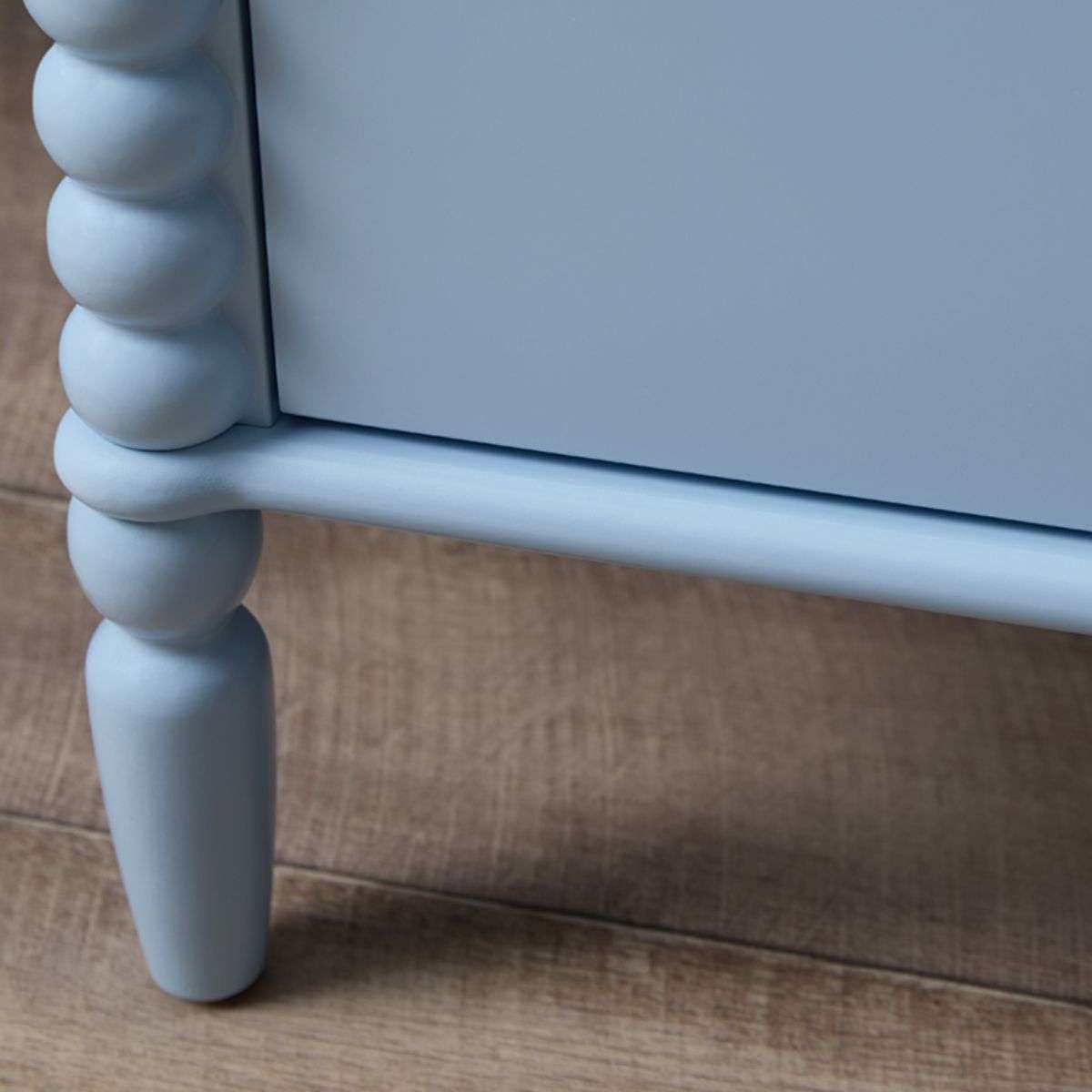 Betti Bobbin Bedside Table - Ice Blue