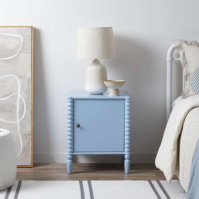 Betti Bobbin Bedside Table - Ice Blue