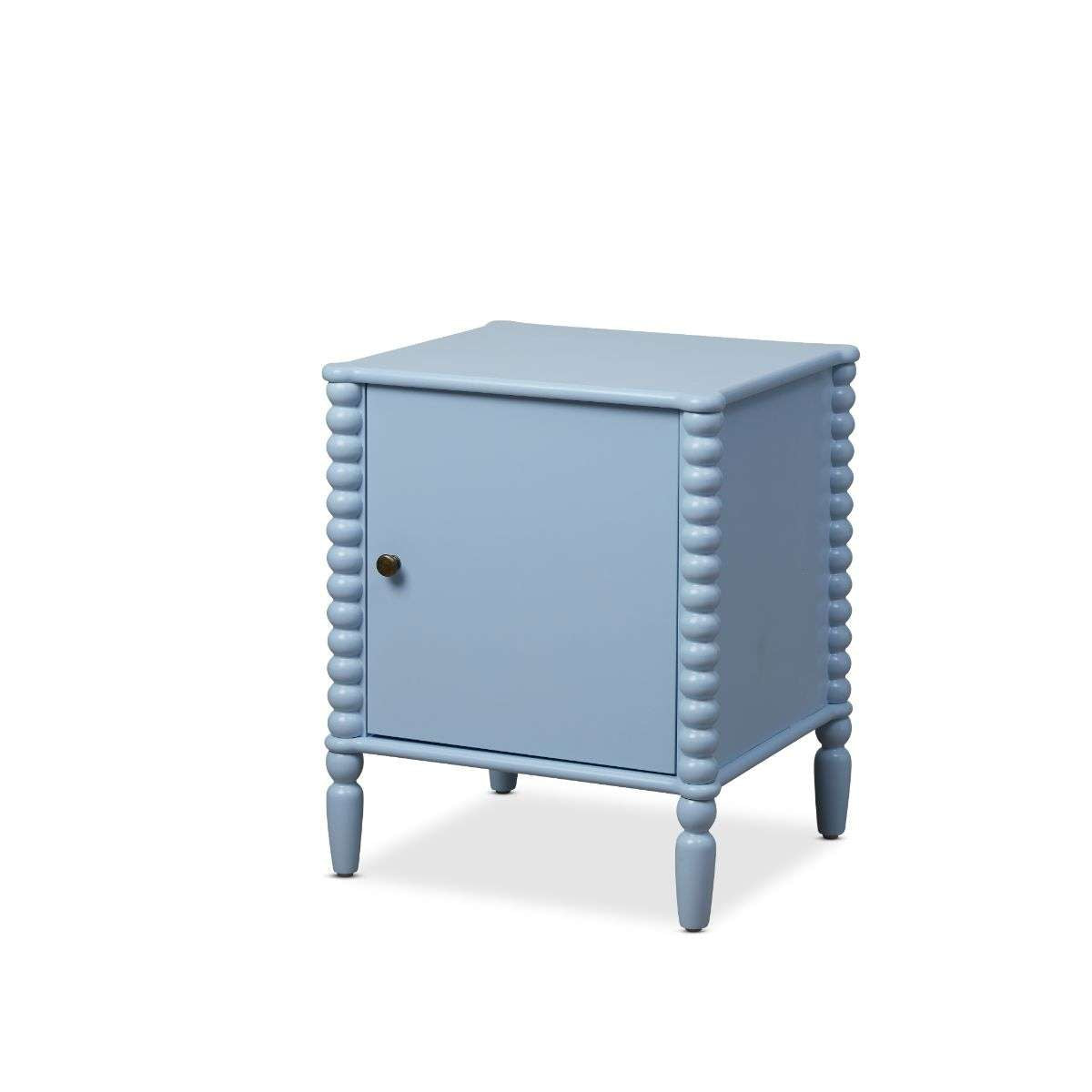 Betti Bobbin Bedside Table - Ice Blue
