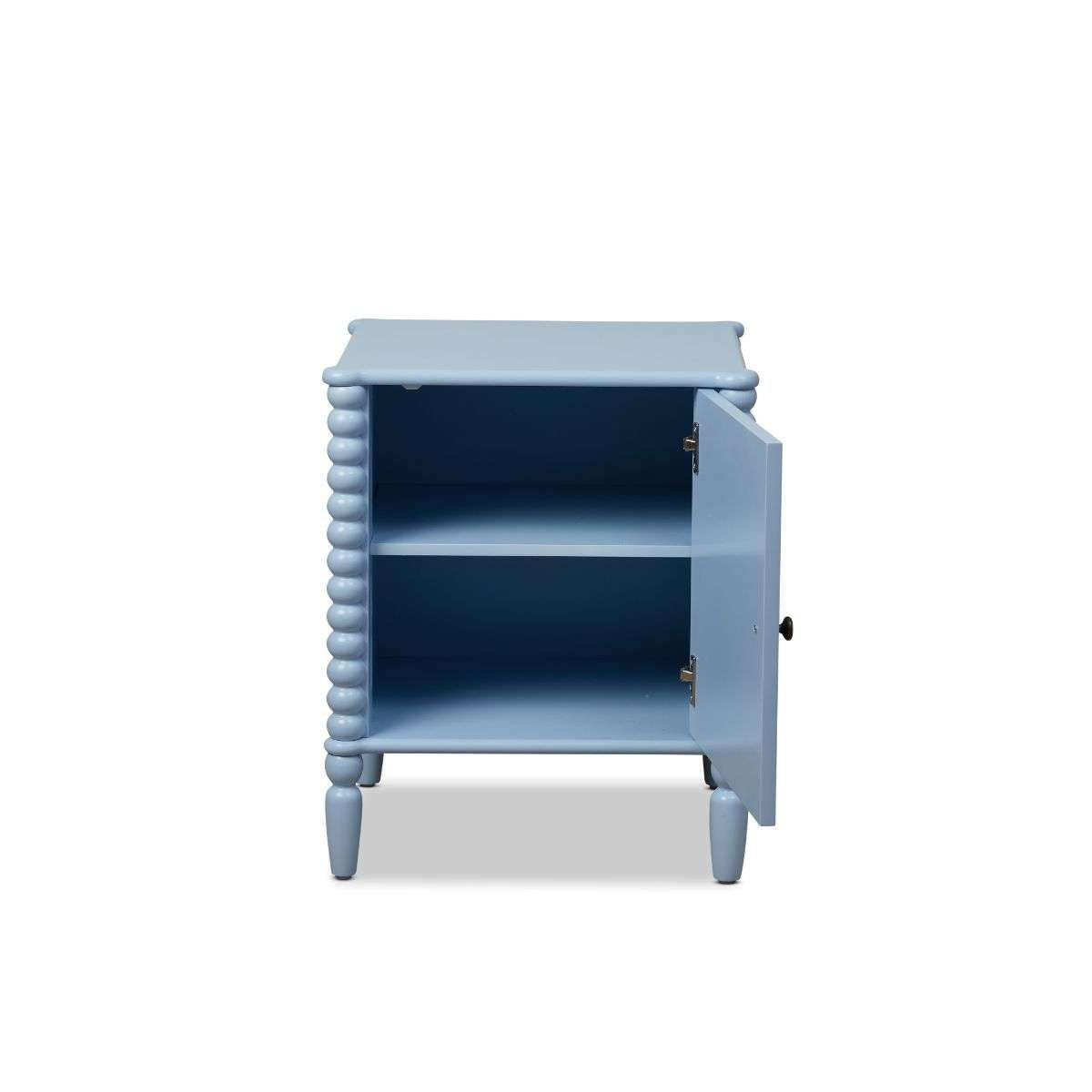 Betti Bobbin Bedside Table - Ice Blue