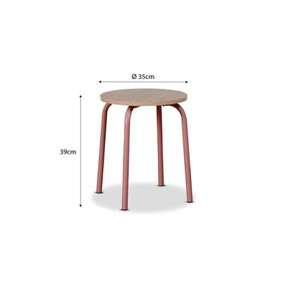 Mocka Junior Metal Stool - Pink