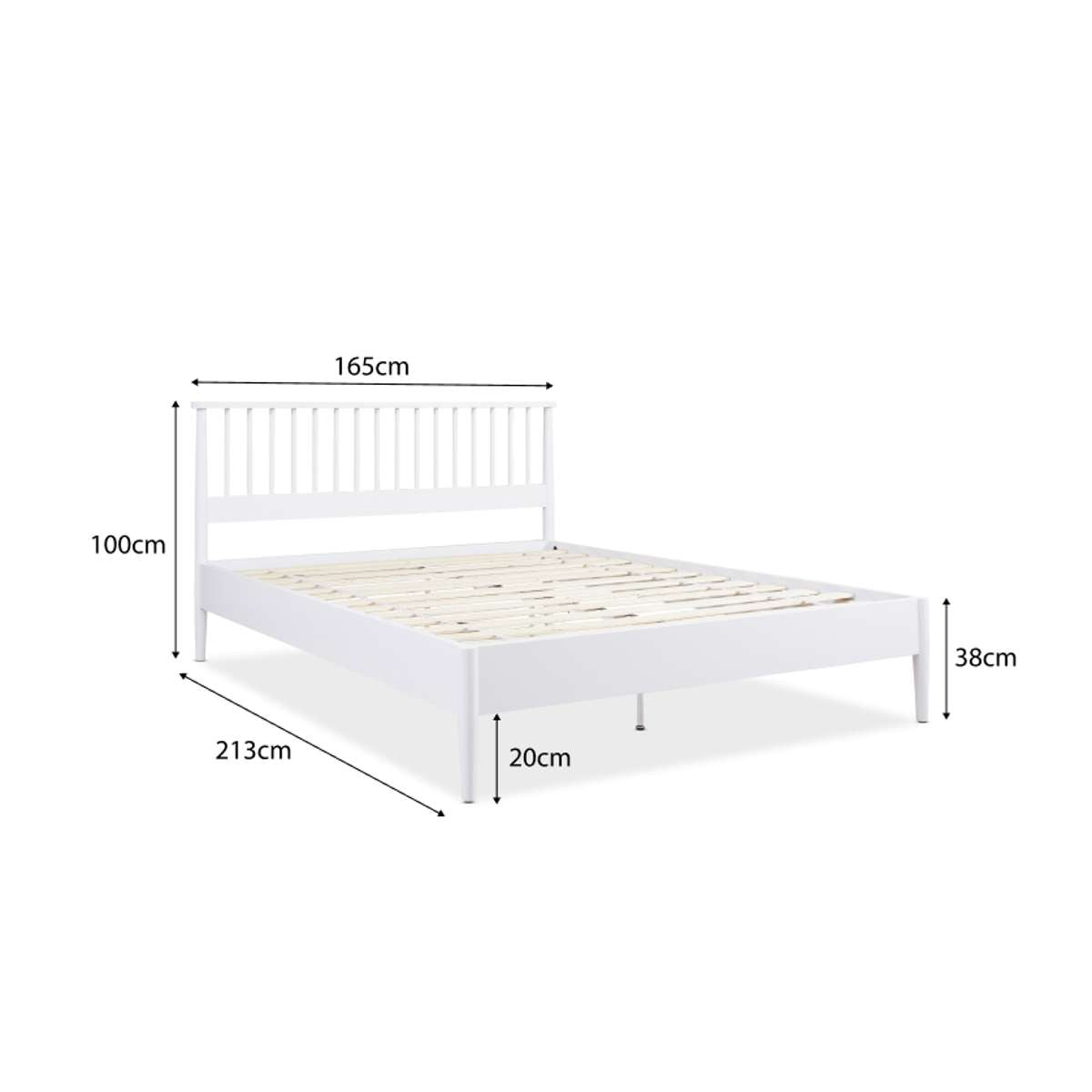 Napier Queen Bed - White