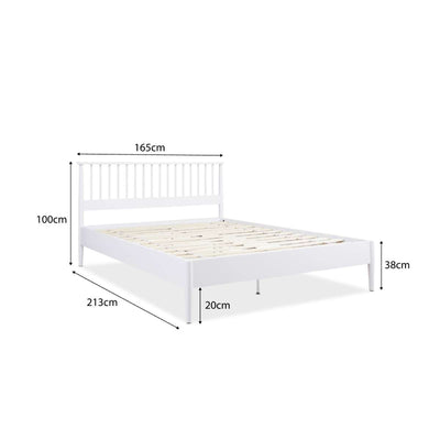 Napier Queen Bed - White